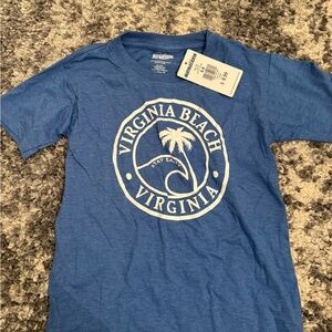 Ginia Kids Blue Virginia Beach Graphic Tee